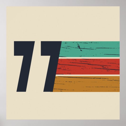 geboren in 1977  verjaardag poster (Voorkant)