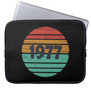 Geboren in 1977  verjaardagscadeau laptop sleeve