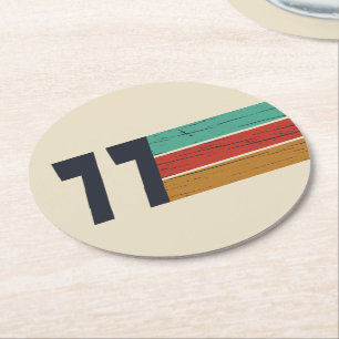 Geboren in 1977  verjaardagscadeau ronde kartonnen onderzetter