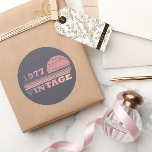 Geboren in 1977  verjaardagscadeau ronde sticker