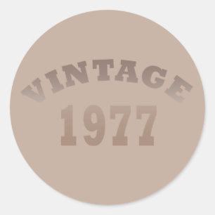 Geboren in 1977 verjaardagscadeau ronde sticker