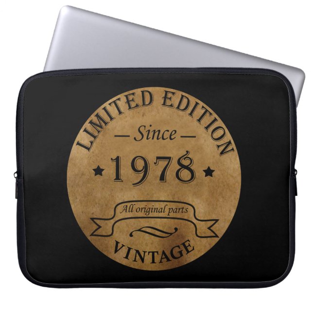 Geboren in 1978  jaar laptop sleeve (Voorkant)