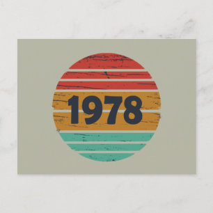 Geboren in 1978 verjaardag feestdagenkaart