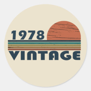 Geboren in 1978  verjaardagscadeau ronde sticker