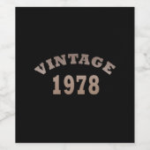 Geboren in 1978  verjaardagscadeau wijn etiket (Enkel label)