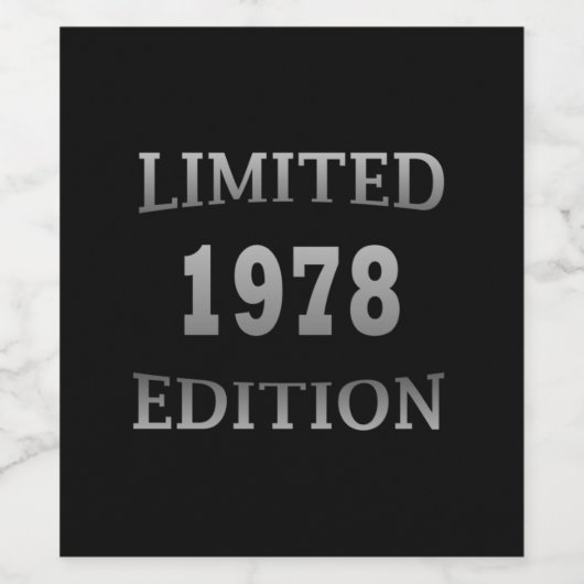 Geboren in 1978 verjaardagscadeau wijn etiket (Enkel label)