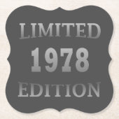 geboren in 1978 verjaardagsdagsdagsrectie kartonnen onderzetters (Voorkant)