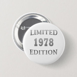 geboren in 1978 verjaardagsdagsdagsrectie ronde button 5,7 cm