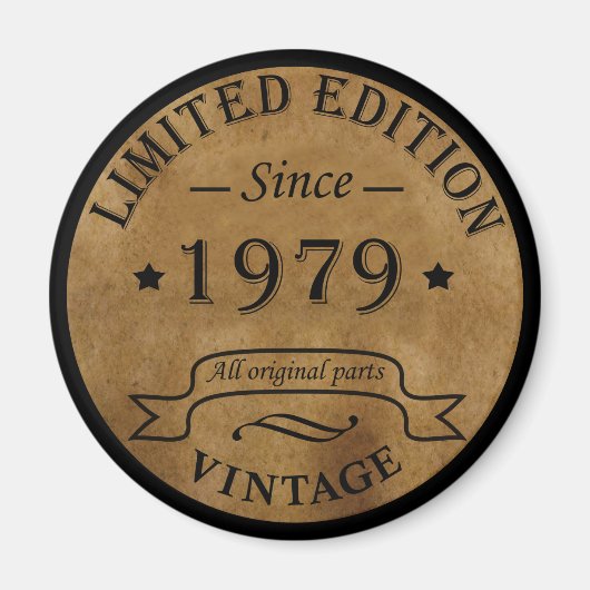 Geboren in 1979 op verjaardag magneet (Voorkant)