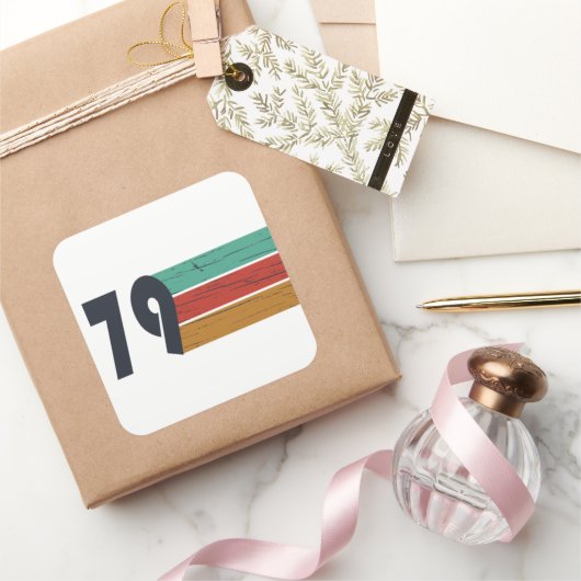 Geboren in 1979 verjaardagscadeau vierkante sticker (Geschenken)