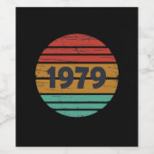 Geboren in 1979 verjaardagscadeau wijn etiket (Enkel label)