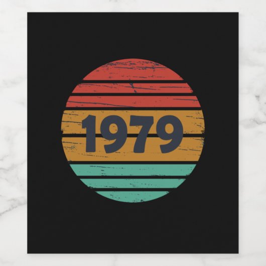 Geboren in 1979  verjaardagscadeau wijn etiket (Enkel label)
