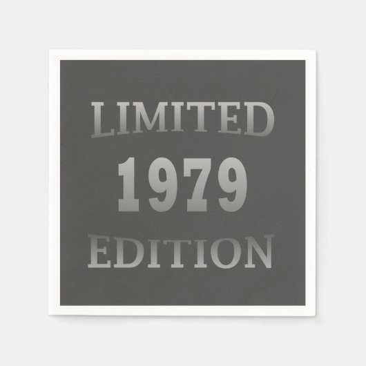 Geboren in 1979 verjaardagsfeestje Elegant Servet (Voorkant)