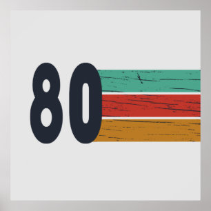 geboren in 1980 klassiek poster