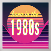 Geboren in 1980, Millennials, Gen X, Geboortejaar Folie Afdrukken (Voorkant)