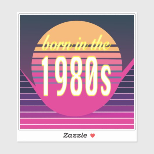 Geboren in 1980, Millennials, Gen X, Geboortejaar Sticker (Vel)