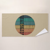 Geboren in 1980 op verjaardag badhanddoek (Badhanddoek)