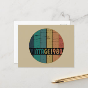 Geboren in 1980 op verjaardag feestdagenkaart