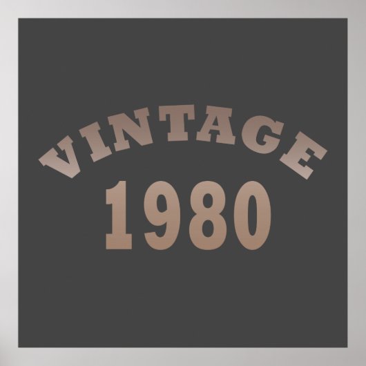 geboren in 1980  verjaardag poster (Voorkant)