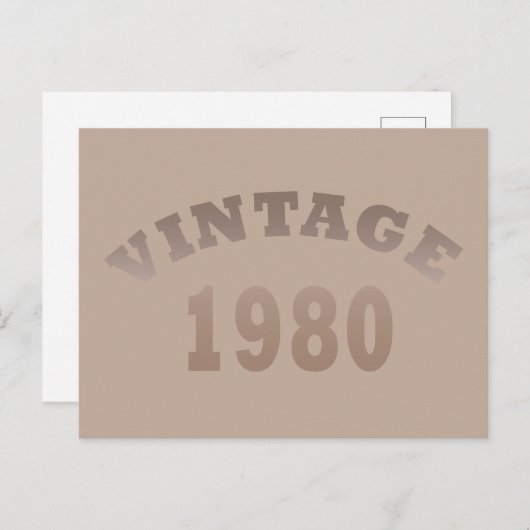 Geboren in 1980 verjaardagscadeau feestdagenkaart (Voorkant / Achterkant)