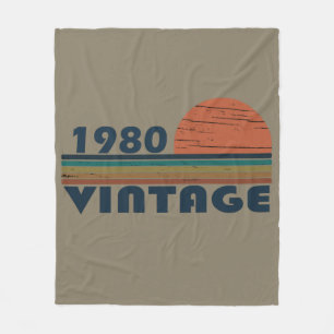 Geboren in 1980  verjaardagscadeau fleece deken