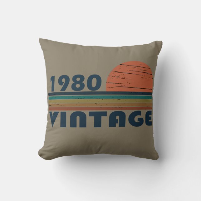 Geboren in 1980  verjaardagscadeau kussen (Voorkant)