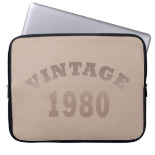 Geboren in 1980  verjaardagscadeau laptop sleeve