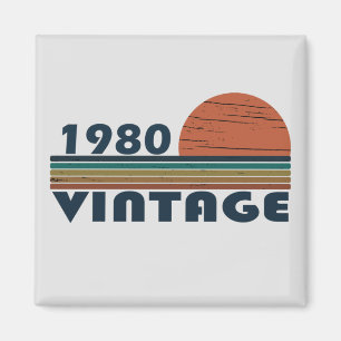 Geboren in 1980 verjaardagscadeau magneet