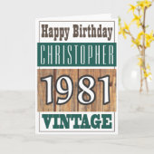 Geboren in 1981 Greetings Card Kaart (Gele Bloem)