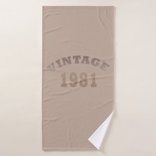 Geboren in 1981 op  verjaardag badhanddoek (Badhanddoek)