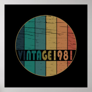 Geboren in 1981 op verjaardag poster