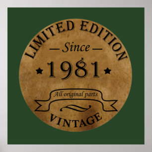 Geboren in 1981 op verjaardag poster