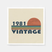 Geboren in 1981 op verjaardag servet (Voorkant)