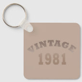 Geboren in 1981 op verjaardag sleutelhanger (Voorkant)