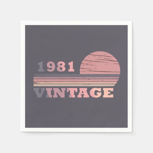 geboren in 1981 verjaardag servet (Voorkant)