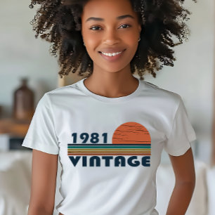Geboren in 1981 verjaardagscadeau t-shirt