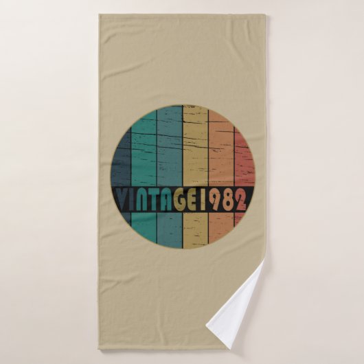 Geboren in 1982 op verjaardag badhanddoek (Badhanddoek)