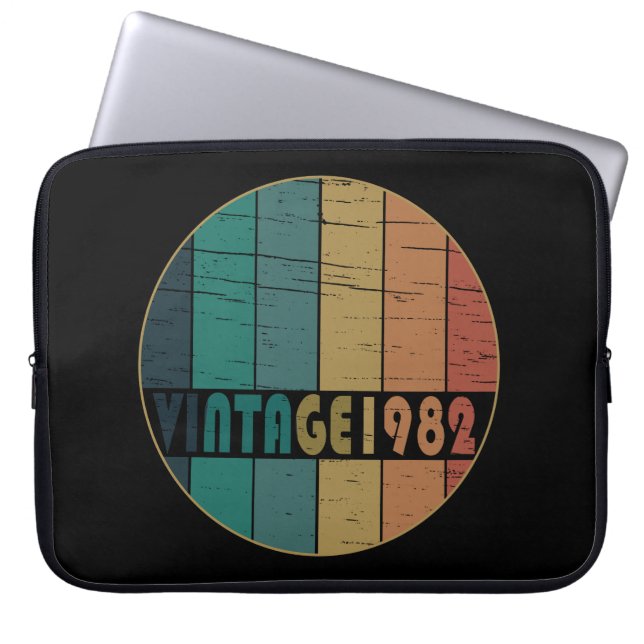 Geboren in 1982 op  verjaardag laptop sleeve (Voorkant)