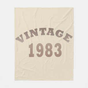 Geboren in 1983 elegante moderne vintage verjaarda fleece deken