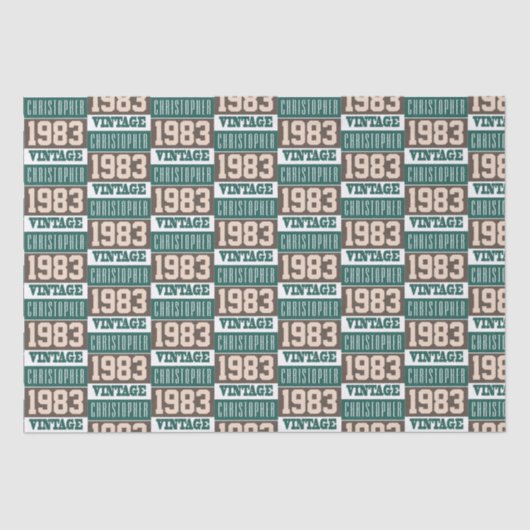 Geboren in 1983 tissuepapier (Voorkant)