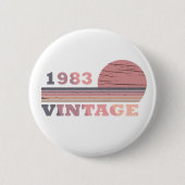 Geboren in 1983  verjaardagscadeau ronde button 5,7 cm (Voorkant)