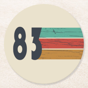 Geboren in 1983  verjaardagscadeau ronde kartonnen onderzetter