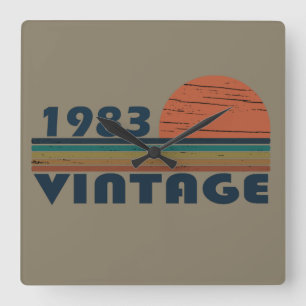 Geboren in 1983  verjaardagscadeau vierkante klok
