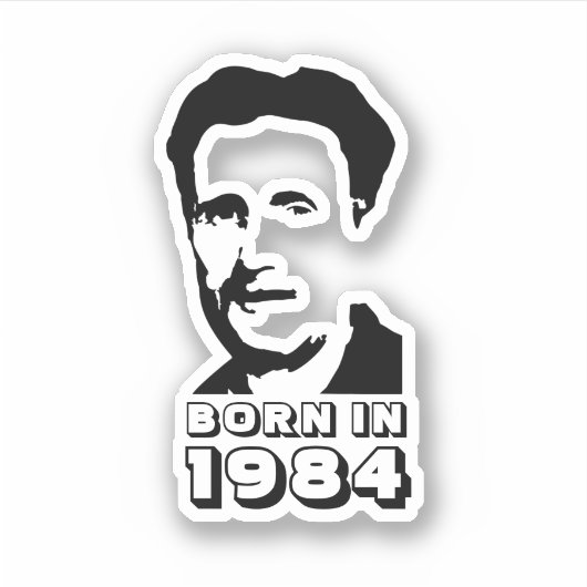 Geboren in 1984 (George Orwell) Sticker (Voorkant)