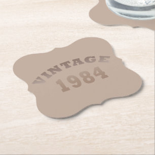 Geboren in 1984 op verjaardag kartonnen onderzetters