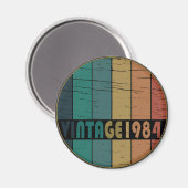 Geboren in 1984 op  verjaardag magneet (Voorkant / Achterkant)