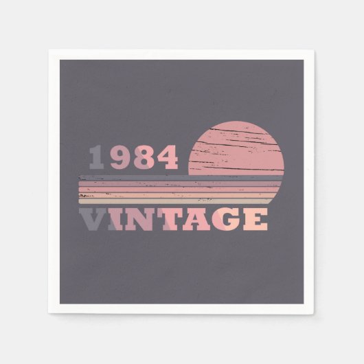 geboren in 1984  verjaardag servet (Voorkant)