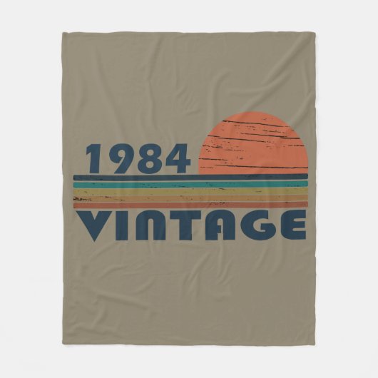 Geboren in 1984 verjaardagscadeau fleece deken (Voorkant)