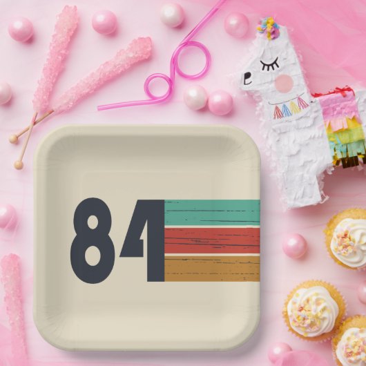 Geboren in 1984  verjaardagscadeau papieren bordje (Feest)