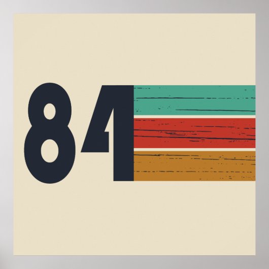 Geboren in 1984 verjaardagscadeau poster (Voorkant)